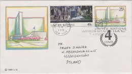 UNO UN UNITED NATIONS 1991 WORLD HEALTH DAY POSTMARK On Postaly Used To Poland WHO - WHO