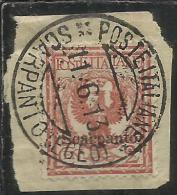 COLONIE ITALIANE EGEO 1912 SCARPANTO SOPRASTAMPATO D´ITALIA ITALY OVERPRINTED CENT. 2 CENTESIMI USATO USED OBLITERE´ - Aegean (Scarpanto)