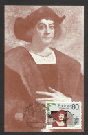 Portugal Madère Carte Maximum Christophe Colomb Columbus 1988 Madeira Maximum Card - Christoffel Columbus