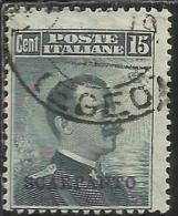 COLONIE ITALIANE EGEO 1912 SCARPANTO SOPRASTAMPATO D´ITALIA ITALY OVERPRINTED CENT. 15 CENTESIMI USATO USED OBLITERE´ - Aegean (Scarpanto)