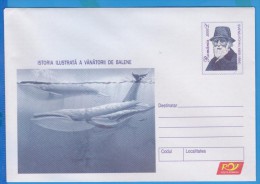 Hunting Whales, Svend Foyn, Romania  Postal Stationery 2004 - Whales