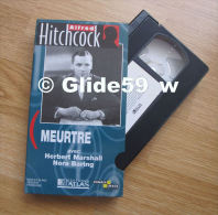 Alfred Hitchcock - Meurtre - K7 Vidéo VHS Noir & Blanc - Version Française (Ed. Atlas) - Occasion - Actie, Avontuur