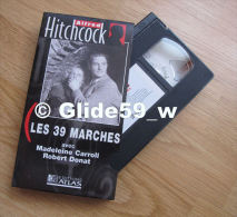 Alfred Hitchcock - Les 39 Marches - K7 Vidéo VHS Noir & Blanc - Version Française (Ed. Atlas) - Occasion - Acción, Aventura