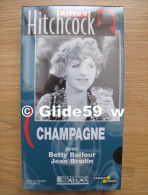 Alfred Hitchcock - Champagne - K7 Vidéo VHS Noir & Blanc - Muet (Ed. Atlas) - Neuve - Action & Abenteuer