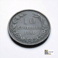 Bulgaria - 10 Stotinki - 1881 - Bulgarie