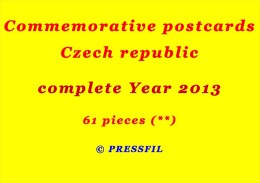 Czech Rep. / Postal Stat. (Pre2013/xx): Complete Year (61 Pieces) Commemorative Postcards PRESSFIL - Postcards