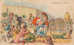 NICE - LE CARNAVAL DE NICE - Jolie Carte Animée Avec Crocodile - Carnival