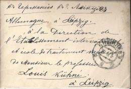 IRUSSIE   Lettre Recommandée    De        Vers Leipzig Cachet Arrivée  1914 - Macchine Per Obliterare (EMA)