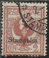 COLONIE ITALIANE EGEO 1912 STAMPALIA SOPRASTAMPATO D´ITALIA ITALY OVERPRINTED CENT. 2 CENTESIMI USATO USED OBLITERE´ - Egée (Stampalia)