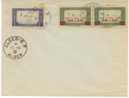 N°101+147x2 Sur Lettre Avec Cachet à Date Du 44-11-38 Non Circulé - Storia Postale