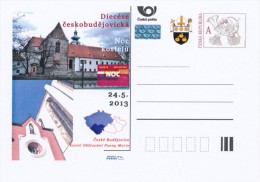 Czech Rep. / Postal Stat. (Pre2013/26) Night Of Churches 2013 (1) Diocese Of Ceske Budejovice - Postcards