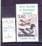 TAAF - PA 121 - Neuf - Faune - Oiseaux - Damier Du Cap - Ongebruikt