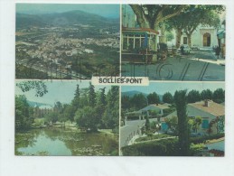 Solliès-Pont (83)  : 4 Vues Dont GP Restaurant Place Centrale   En 1960 (animé)  GF. - Sollies Pont