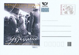 Czech Rep. / Postal Stat. (Pre2013/95) Fedinand Von Zeppelin (1838-1917) (2 Pieces) 175th Birth Anniversary - Postcards