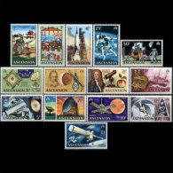 ASCENSION 1971 - Scott# 138-51 Space History Set Of 14 MNH (XL267) - Ascension