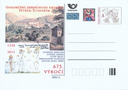 Czech Rep. / Postal Stat. (Pre2013/34) Peter Of Zittau (1275-1339) Author Of The Chronicon Aulae Regiae (Zbraslav), 1338 - Postcards
