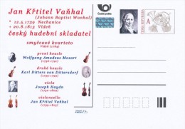 Czech Rep. / Postal Stat. (Pre2013/38) Johann Baptist Wanhal (1739-1813), W. A. Mozart, K. D. Von Dittersdorf, J. Haydn - Cartes Postales