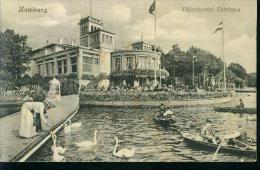 Hamburg Uhlenhorster Fährhaus Frau Füttert Schwan Swan Ruderboot 19.12.1913 Nach Bonn - Mitte