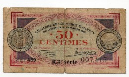 D´ Annecy - 50 Centimes 1920 - Cámara De Comercio