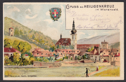 AUSTRIA - Heiligenkreuz Bei Baden (Wien), Year 1899, Lithography - Wienerwald - Baden Bei Wien