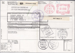 MOTIV CHEMIE 1980-10-21 Hausen B. Brugg Paketkarte Nach Worms - Frankeermachinen