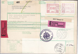 MOTIV INDUSTRIE 1991-04-25 Stettlen "P20P + P3P" #30512 Express Paketkarte - Frankiermaschinen (FraMA)