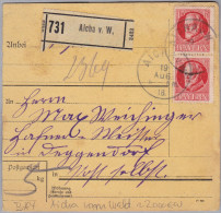 Heimat DE BAY AICHA VOM WALD1918-08-19 Paketkarte - Cartas & Documentos