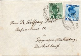 ROUMANIE LETTRE POUR L'ALLEMAGNE 1939 - Postmark Collection