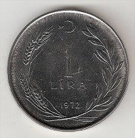 *turkye  1 Lira   1972 Km  889a.2     Unc !!! - Turkije