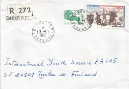 Senegal 1978 Dakar Boston Masacre USA Independence Civil War Registered Cover - Onafhankelijkheid USA