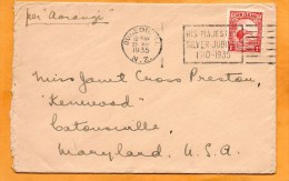New Zealand 1935 Cover - Lettres & Documents