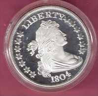 LIBERTY 1 OZ. AG PROOF THE KING OF AMERICAN COINS SPOTS ONLY ON CAPSEL - Other & Unclassified