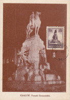 Carte Maximum POLOGNE N° Yvert 442 (STATUE) Obl Sp Cracovie 1947 - Maximumkarten