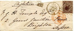 Belgique SPA CAD 23.3.1867 + PC 310 Sur 30 C Seul Sur Lettre Pour L'Angleterre ......G - 1865-1866 Linksprofil