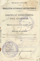 Certificat International Pour Automobiles - 1934. - Sonstige & Ohne Zuordnung