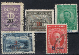 Lote 5 Sellos Reino BULGARIA, Num 175 - 177 - 178 - 179 - 180 º - Used Stamps