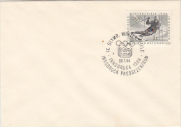 9097- INNSBRUCK'64 WINTER OLYMPIC GAMES, SKIING, STAMP AND SPECIAL POSTMARK ON COVER, 1964, AUSTRIA - Winter 1964: Innsbruck