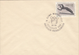 9099- INNSBRUCK'64 WINTER OLYMPIC GAMES, SKIING, STAMP AND SPECIAL POSTMARK ON COVER, 1964, AUSTRIA - Winter 1964: Innsbruck