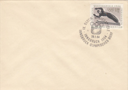 9100- INNSBRUCK'64 WINTER OLYMPIC GAMES, SKIING, STAMP AND SPECIAL POSTMARK ON COVER, 1964, AUSTRIA - Winter 1964: Innsbruck