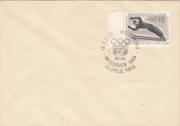 9102- INNSBRUCK'64 WINTER OLYMPIC GAMES, SKIING, STAMP AND SPECIAL POSTMARK ON COVER, 1964, AUSTRIA - Winter 1964: Innsbruck