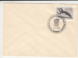 9103- INNSBRUCK'64 WINTER OLYMPIC GAMES, SKIING, STAMP AND SPECIAL POSTMARK ON COVER, 1964, AUSTRIA - Winter 1964: Innsbruck