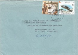 Croatia 1999 Jastrebarsko Church WWF Meadow Adder Viper Snake Cover - Lettres & Documents