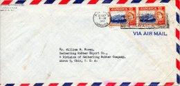 JAMAÏQUE. N°174 De 1956 Sur Enveloppe Ayant Circulé. Montagne Bleue. - Jamaica (...-1961)
