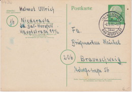 Bund Heuss P 26 PSt I Stempel Niederaula ü Bad Hersfeld 1956 - Cartoline - Usati