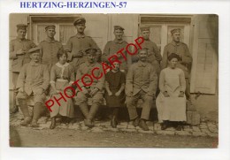 HERTZING-HERZING-Maison No.58-Civils-soldats-Carte Photo Allemande-Guerre 14-18-1WK-Frankreich-France-57- - Rechicourt Le Chateau