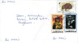 JAMAÏQUE. N°884-5 De 1995 Sur Enveloppe Ayant Circulé. Bob Marley. - Chanteurs