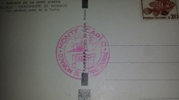 SP-606 CARTOLINA DI MONACO TIMBRO TARGHETTA MONTE CARLO - Maschinenstempel (EMA)