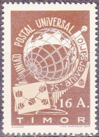 TIMOR - 1949, 75.º Aniversário Da União Postal Universal.  16 A.   P. Esmalte D.14 1/4    ** MNH  MUNDIFIL  Nº 270 - Timor