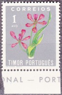 TIMOR - 1950, Flores Indígenas.  1 A.   Pap. Esmalte.  D. 14 1/4   ** MNH  MUNDIFIL  Nº 275 - Timor