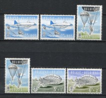 Paracaidismo. Bélgica 1960. Yvert 1133-38 ** MNH. - Parachutisme